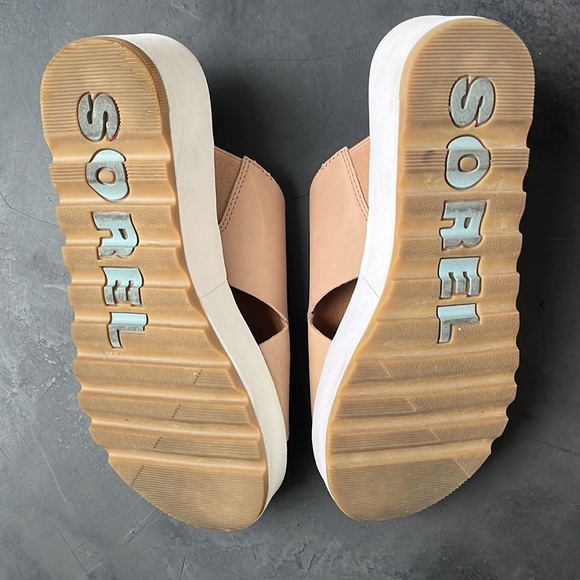 Sorel Cameron Tan Flatform Mule Sandals - Picture 7 of 10